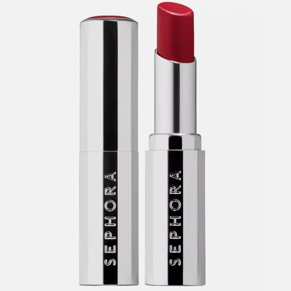NEW! SEPHORA Rouge Lacquer Long-Lasting Lipstick 35 I Want It All - Deep Red